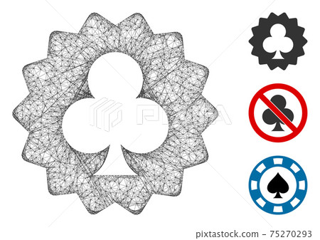 Clubs Token Polygonal Web Vector Mesh Illustration Clubs Token Polygonal Web Vector Mesh Illustration 75270293