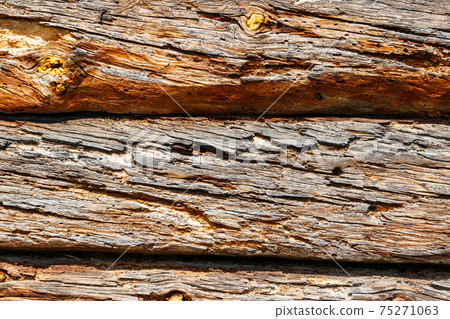 Old rotten wooden boards texture for background 75271063