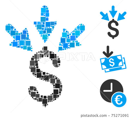 Square Aggregate Payment Icon Vector Mosaic Square Aggregate Payment Icon Vector Mosaic 75271091