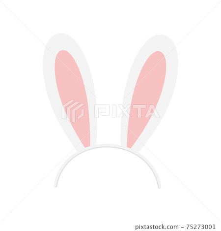 Easter bunny rabbit ears headband vector icon isolated on white background. Easter bunny rabbit ears headband vector icon isolated on white background. 75273001