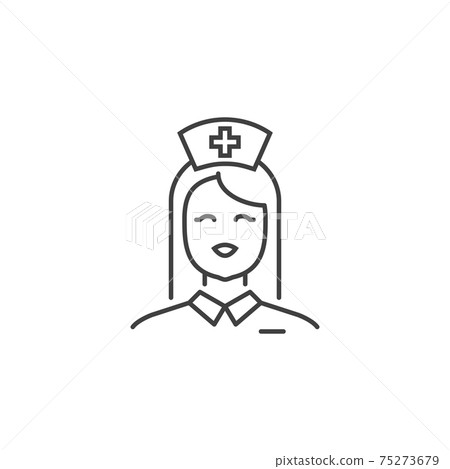 Nurse Thin Line Related Vector Icon. Nurse Thin Line Related Vector Icon. 75273679