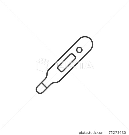 Electronic Thermometer Line Related Vector Icon Electronic Thermometer Line Related Vector Icon 75273680