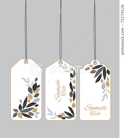 Decoration branches with leaves Decoration branches with leaves 75274226