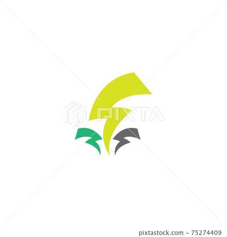 Power symbol lightning icon logo design vector 75274409