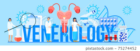 venerology concept vector for medical website header. Venereologist concept vector for health care landing page. venerology concept vector for medical website header. Venereologist concept vector for health care landing page. 75274452