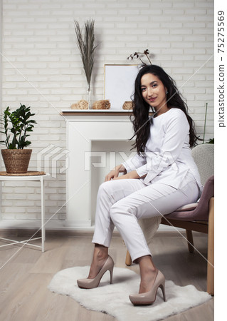 young asian woman in medical office smiling cheerful, lifestyle people concept young asian woman in medical office smiling cheerful, lifestyle people concept 75275569