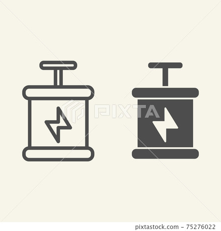 Start line and glyph icon. Launching vector illustration isolated on white. Triggering box outline style design, designed for web and app. Eps 10. Start line and glyph icon. Launching vector illustration isolated on white. Triggering box outline style design, designed for web and app. Eps 10. 75276022