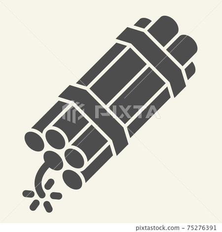 Countdown bomb solid icon. Dynamite vector illustration isolated on white. Explosion glyph style design, designed for web and app. Eps 10. Countdown bomb solid icon. Dynamite vector illustration isolated on white. Explosion glyph style design, designed for web and app. Eps 10. 75276391