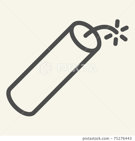Dynamite line icon. Explosion vector illustration isolated on white. Bomb outline style design, designed for web and app. Eps 10. Dynamite line icon. Explosion vector illustration isolated on white. Bomb outline style design, designed for web and app. Eps 10. 75276443