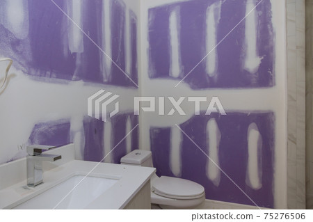 Designer renovation construction bathroom with master bathroom patching drywall Designer renovation construction bathroom with master bathroom patching drywall 75276506