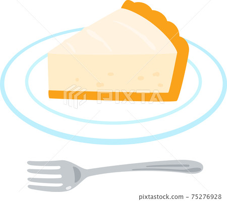 Cheese tart on a plate 75276928