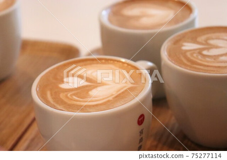 Hot coffee with the heart Hot coffee with the heart 75277114