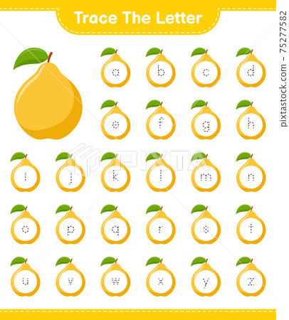 Trace the number. Tracing number with Quince. Educational children game, printable worksheet, vector illustration Trace the number. Tracing number with Quince. Educational children game, printable worksheet, vector illustration 75277582