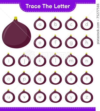 Trace the number. Tracing number with Fig. Educational children game, printable worksheet, vector illustration Trace the number. Tracing number with Fig. Educational children game, printable worksheet, vector illustration 75277588