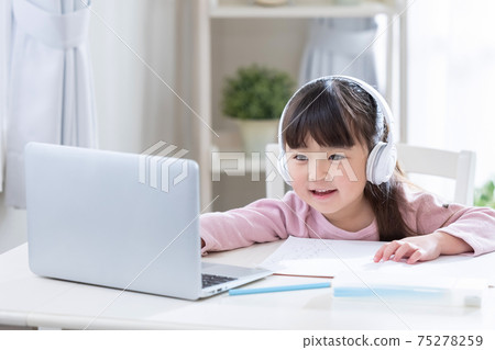 Girls taking classes online Girls taking classes online 75278259