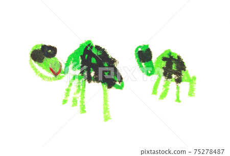A picture of a turtle drawn by a child 75278487