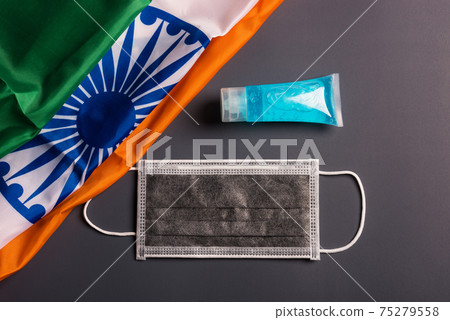 Medical protective disposable face mask for cover mouth with India flag Medical protective disposable face mask for cover mouth with India flag 75279558