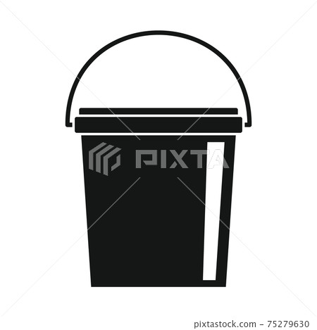 Small bucket black simple icon - Stock Illustration [75279630] - PIXTA