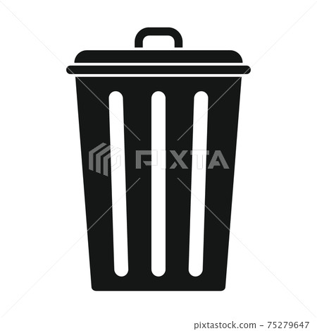 trash bucket black simple icon trash bucket black simple icon 75279647