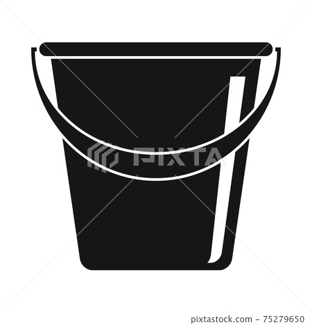 Bucket for water black simple icon 75279650
