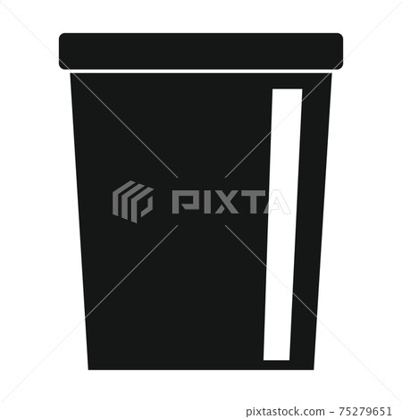 Iron bucket black simple icon 75279651