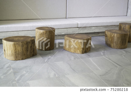 Grunge log stool or chair craft artisan handmade furniture 75280218