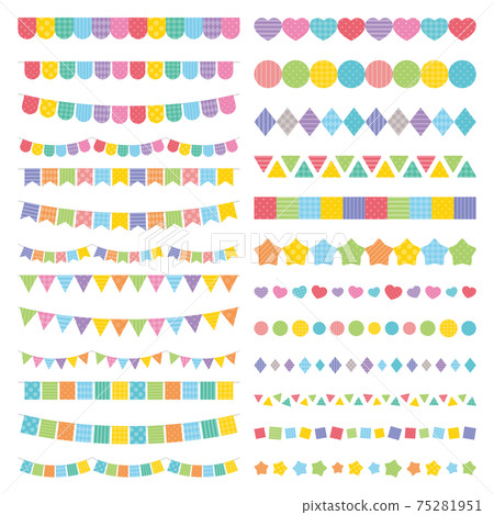 可愛的線條素材集 插圖素材 圖庫