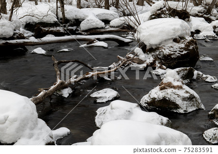 Oirase winter scene Oirase winter scene 75283591
