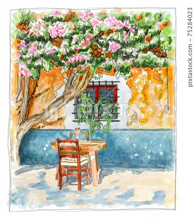 Sunlit terrace Sunlit terrace 75284023