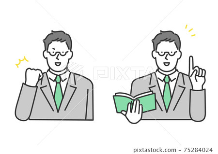 Image of teacher teaching study Illustration material Image of teacher teaching study Illustration material 75284024