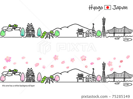 兵庫縣的春天的簡單的線條藝術集 兵庫縣的春天的簡單的線條藝術集 75285149