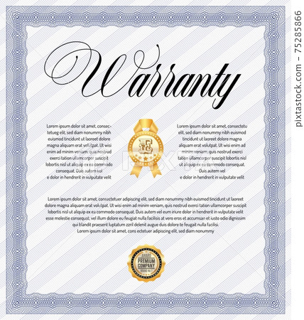 Warranty certificate vector template, frame blank Warranty certificate vector template, frame blank 75285866