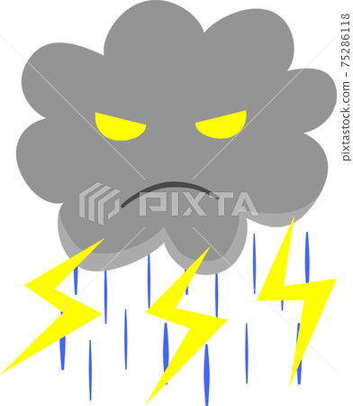 沒有雷雨的雷雨背景 75286118