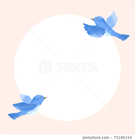 Blue bird frame with a gentle touch 75286154
