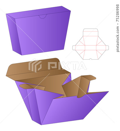 Box packaging die cut template design. 3d mock-up 75286998