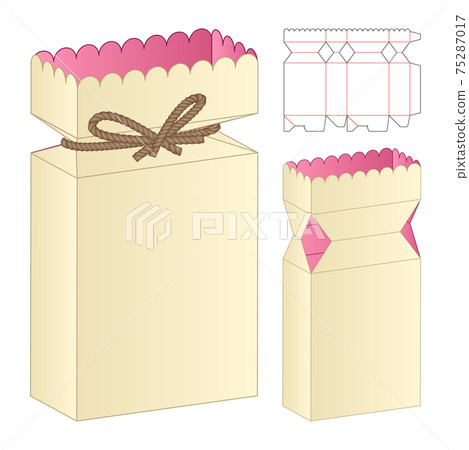 Box packaging die cut template design. 3d mock-up Box packaging die cut template design. 3d mock-up 75287017