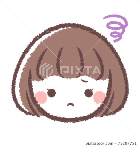 Girl icon troubled - Stock Illustration [75287751] - PIXTA