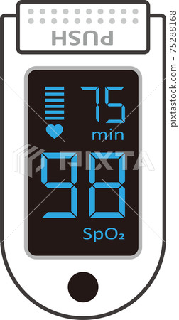 Illustration of pulse oximeter 75288168