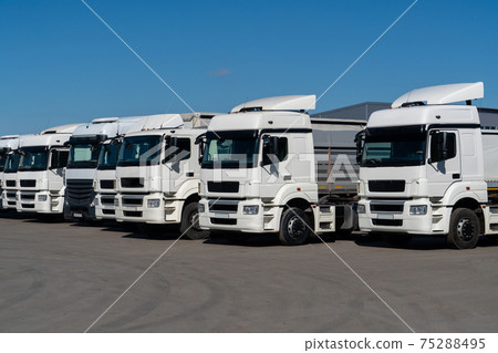 Truck fleet in a row 75288495