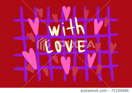 Valentine's day, congratulations on postcards, hand drawn sketch with hearts and the inscription. Vector design illustration for print Valentine's day, congratulations on postcards, hand drawn sketch with hearts and the inscription. Vector design illustration for print 75288906