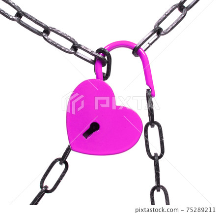 Lock of love - Pink heart lock Lock of love - Pink heart lock 75289211