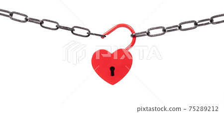 Lock of love - Red heart lock Lock of love - Red heart lock 75289212