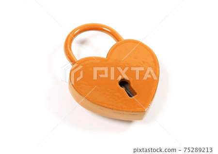 Lock of love - Orange heart lock Lock of love - Orange heart lock 75289213