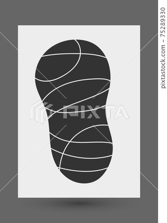 Minimalist abstract black and white artistic design for cover and poster or wall decoration, vector. Liquid shape stain with flowing lines pattern for interior design. Minimalist abstract black and white artistic design for cover and poster or wall decoration, vector. Liquid shape stain with flowing lines pattern for interior design. 75289330