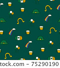 Saint Patrick s Day seamless pattern. Holiday Vector Illustration Background 75290190