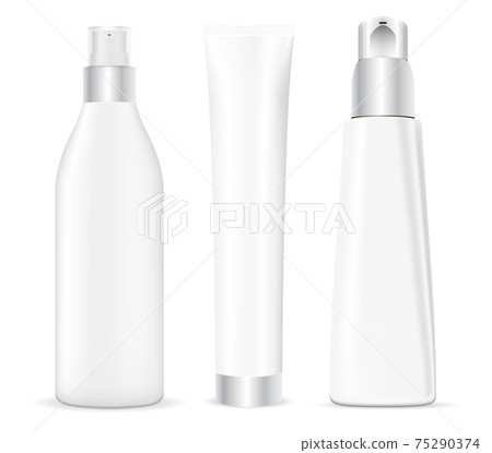 Cosmetic bottle mockup. Serum dispenser package 75290374