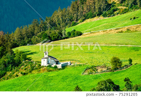 St. Stefan Chapel near Marienberg Abbey in South Tyrol, Italy 75291205