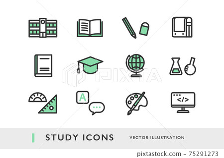 學校相關圖標集素材 學校相關圖標集素材 75291273