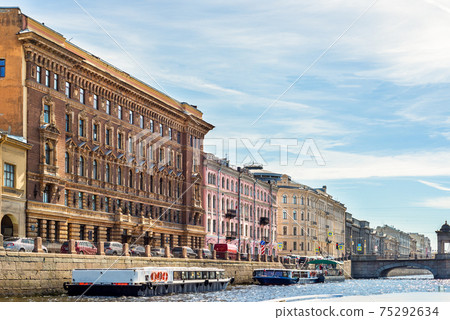 Embankment of the Moyka River in Saint Petersburg, Russia Embankment of the Moyka River in Saint Petersburg, Russia 75292634