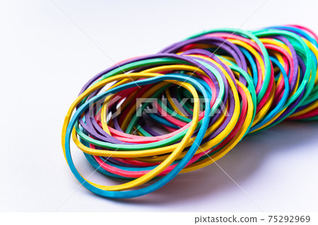 Colorful rubber bands Colorful rubber bands 75292969